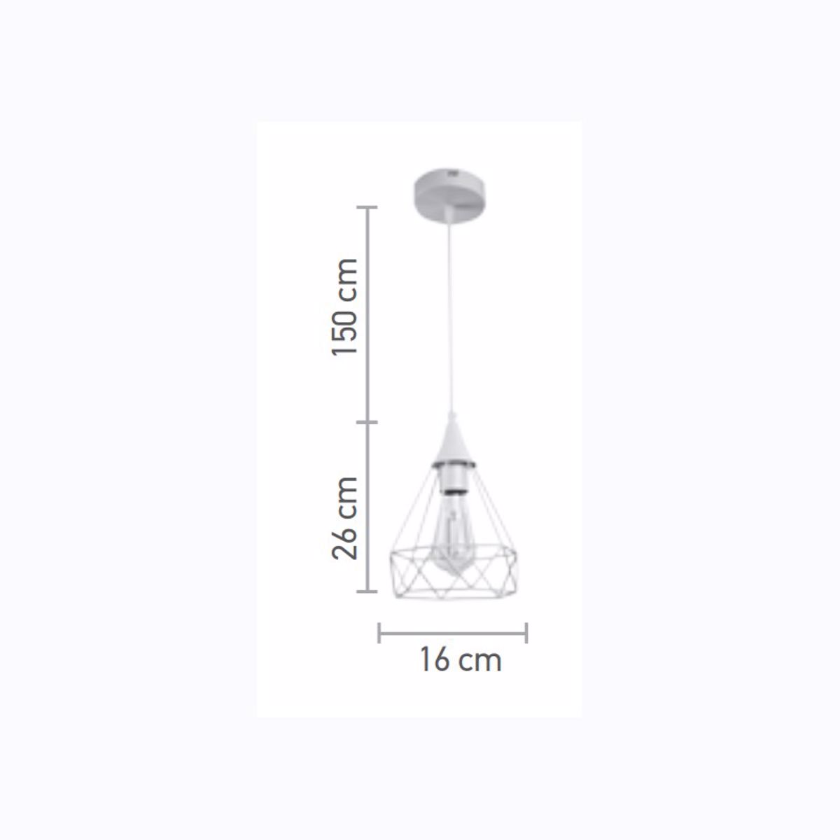 Inlight Fotistiko Orofis Metalliko Plega Lefko E27 F16X26cm 4024